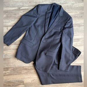 J. Crew Factory 100% wool Thompson suit in navy 38R
